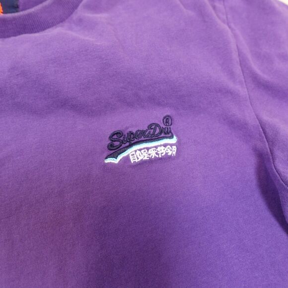 Superdry The Orange Label Tee Co. Men Small Logo T-Shirt Purple Green (Set of 2) - Picture 4 of 12